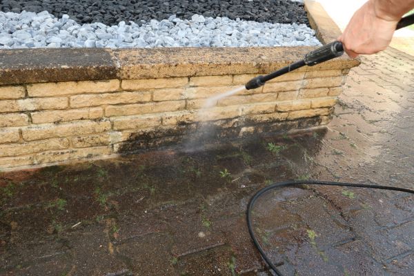 Retaining Wall Power Washing in Bloomington